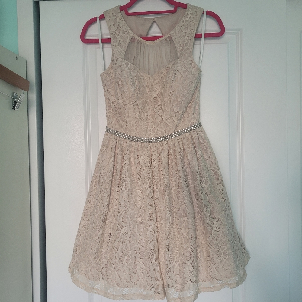 City Studio Beige Party Dress
